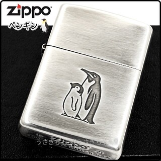 ZIPPO - zippo☆親子 ペンギン☆アンティークシルバー☆ジッポ ライター