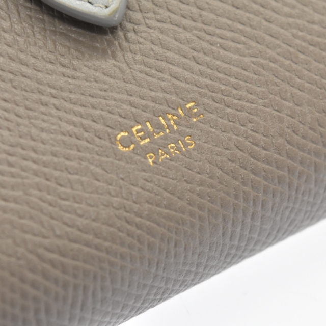 celine(セリーヌ)のCELINE セリーヌ ミディアム ストラップ ウォレット バイカラー 二つ折り財布 グレー/ベージュ 10B64 3BRU 31GW レディースのファッション小物(財布)の商品写真