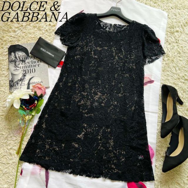 海外並行輸入正規品 DOLCEGABBANA ロングドレス ブラック ノースリーブ