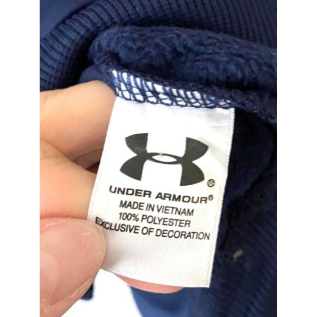 UNDER ARMOUR(アンダーアーマー)のアンダーアーマー オーバーンタイガース スウェットパーカーネイビー紺色L古着 メンズのトップス(パーカー)の商品写真