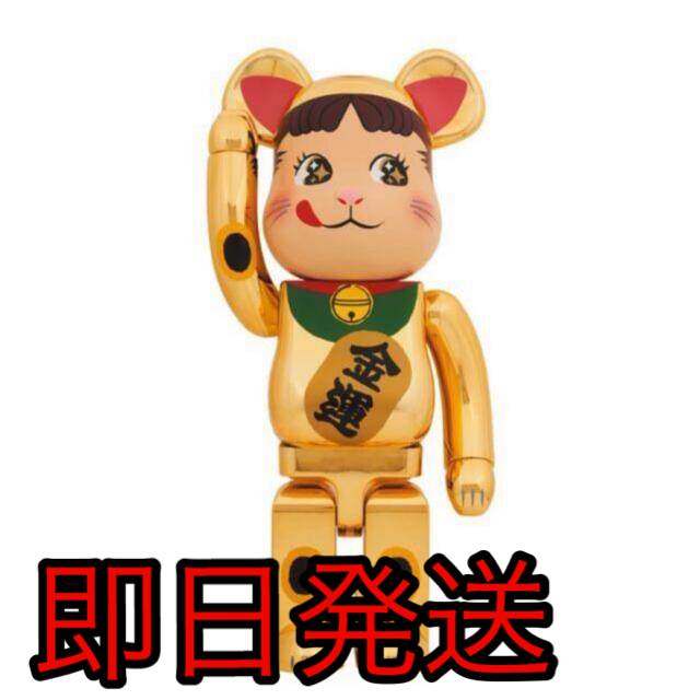 BE@RBRICK(ベアブリック)のBE@RBRICK 招き猫 ペコちゃん 金運 金メッキ 1000％ 未開封 エンタメ/ホビーのフィギュア(その他)の商品写真