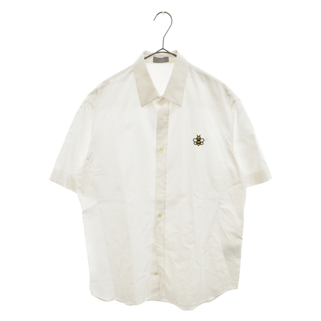 DIOR ディオール ×KAWS ビー刺繍 コットン半袖シャツ ホワイト 923C520W6080