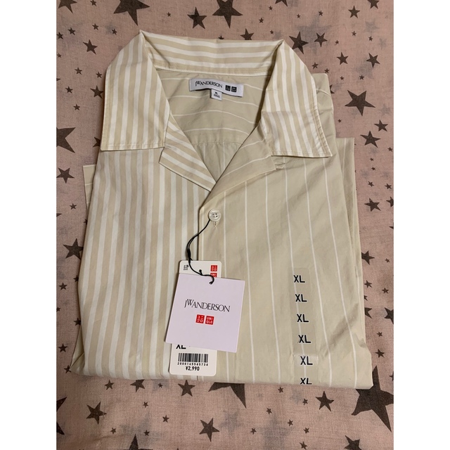 UNIQLO(ユニクロ)の★UNIQLO★オーバーサイズ　ストライプシャツ（半袖）XL 新品 メンズのトップス(シャツ)の商品写真