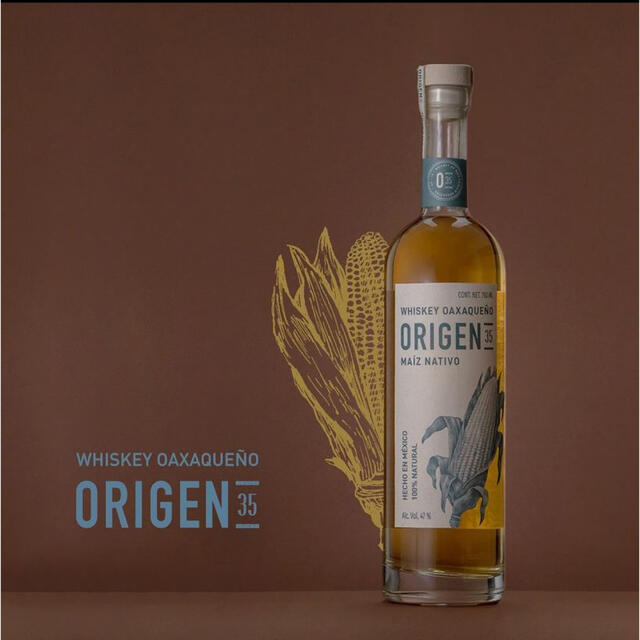 メキシコ　トウモロコシウイスキー　Whiskey Origen 35 テキーラ 食品/飲料/酒の酒(ウイスキー)の商品写真