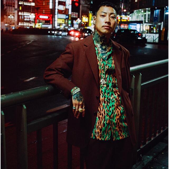 メーカー直送】 WACKO MARIA LEOPARD OPEN COLLAR SHIRT