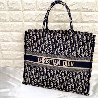 Christian Dior - 極美品♪ DIOR ディオール ブックトート ラージ オブリークエンブロイダリー