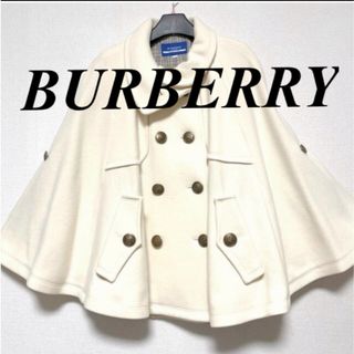 バーバリーブルーレーベル(BURBERRY BLUE LABEL)のBurberry  コート　アウター　ポンチョ　美品　フーディ　ケープ(ポンチョ)