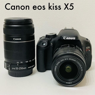 カメラ Canon EOS Kiss X5 望遠レンズ付き