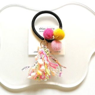 カラフルなタッセルのヘアゴム*【a99】(ヘアアクセサリー)