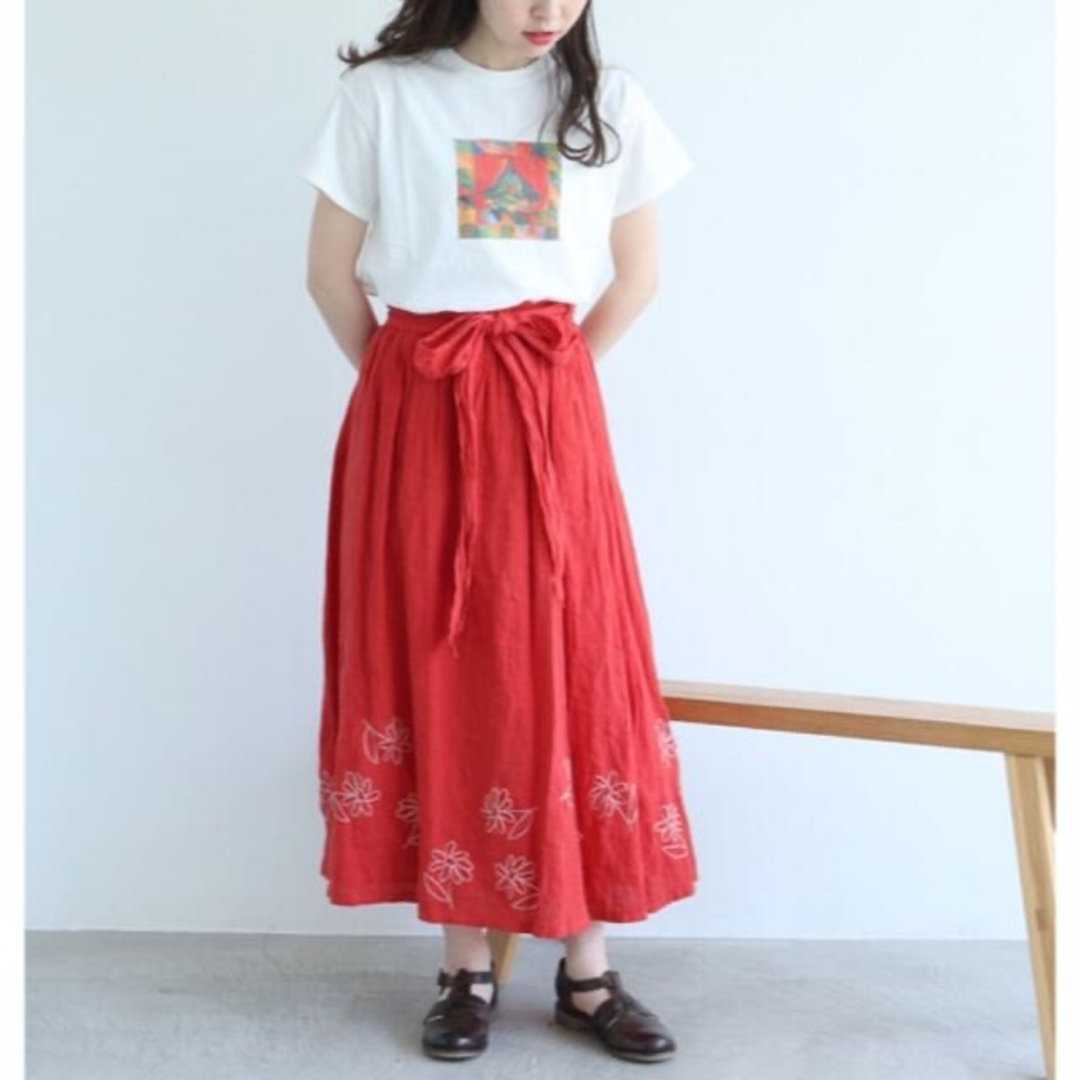 ☆新品☆l'atelier du savon 花刺繍スカート