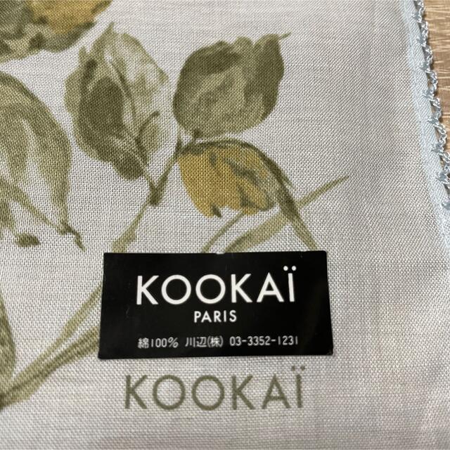 KOOKAI(クーカイ)のシール付き　新品未使用大判ハンカチ　クーカイ　KOOKAI レディースのファッション小物(ハンカチ)の商品写真