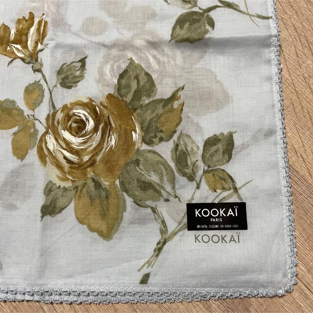 KOOKAI(クーカイ)のシール付き　新品未使用大判ハンカチ　クーカイ　KOOKAI レディースのファッション小物(ハンカチ)の商品写真