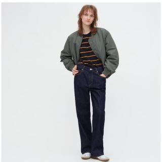 ユニクロ(UNIQLO)のバギージーンズ navy 24(デニム/ジーンズ)