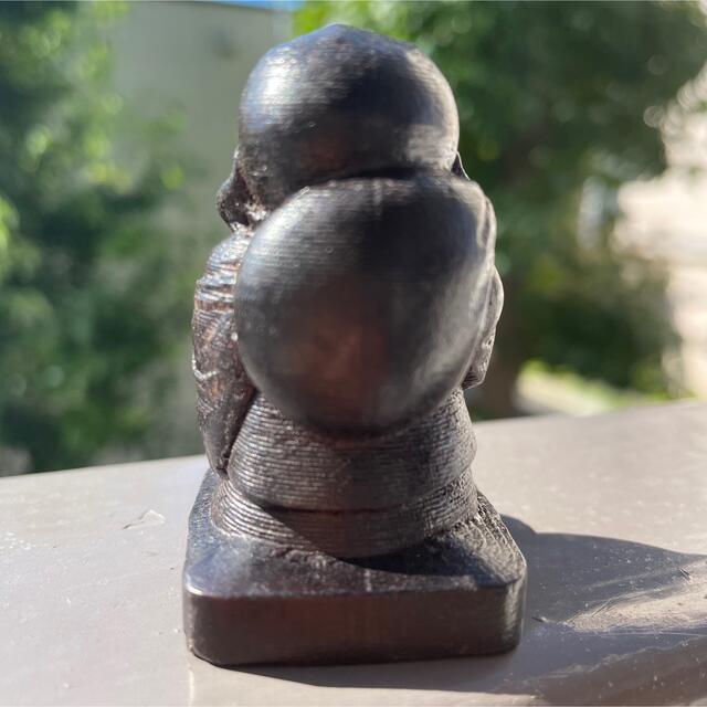 天然沈香木彫り 財福双至の弥勒仏 風水グッズ・置物・吉祥開開運  仏教美術 木彫 エンタメ/ホビーの美術品/アンティーク(彫刻/オブジェ)の商品写真