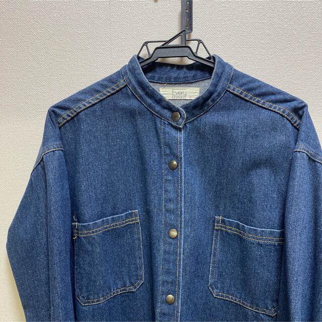 Levi's(リーバイス)の古着 ノーカラーデニムシャツ ジャケット フリーサイズ レディースのジャケット/アウター(Gジャン/デニムジャケット)の商品写真