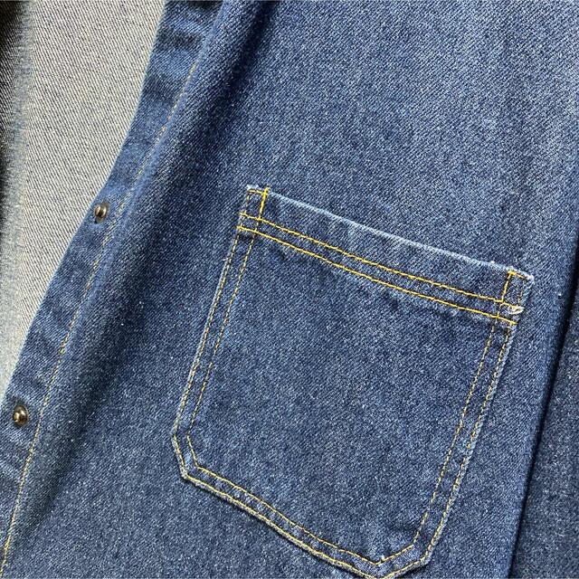 Levi's(リーバイス)の古着 ノーカラーデニムシャツ ジャケット フリーサイズ レディースのジャケット/アウター(Gジャン/デニムジャケット)の商品写真