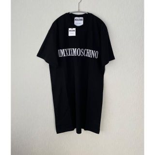 モスキーノ(MOSCHINO)の【新品】MOSCHINO  モスキーノ ブラック Tシャツ ワンピース(ミニワンピース)