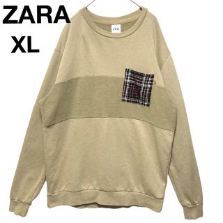 ザラ(ZARA)の一点限り‼️ZARA ザラ トレーナー 切替 異素材 スウェット XLサイズ(スウェット)