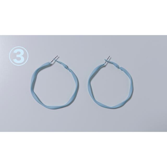 NICE CLAUP(ナイスクラップ)のlight blue matte earring③ レディースのアクセサリー(ピアス)の商品写真