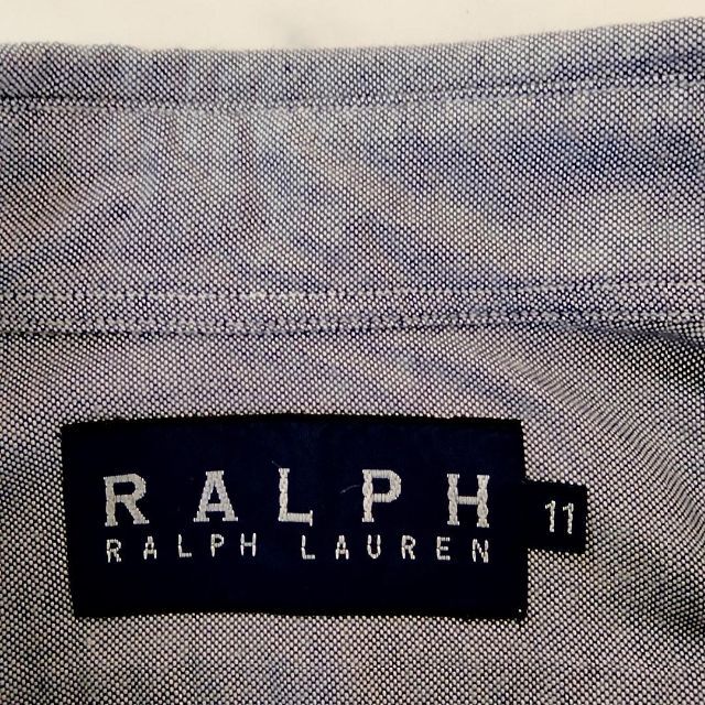 Ralph Lauren(ラルフローレン)の美品♪ ラルフローレン BDシャツ オックスフォード グレー 11 j84 レディースのトップス(シャツ/ブラウス(長袖/七分))の商品写真