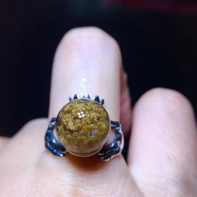 天然】フラワールチルオーツ リング 23.2*12.5mm-
