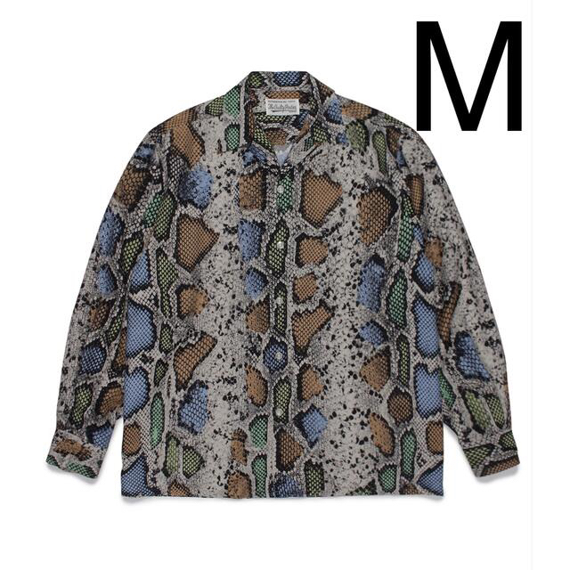 Mサイズ wackomaria パイソン柄 長袖 アロハシャツ - シャツ