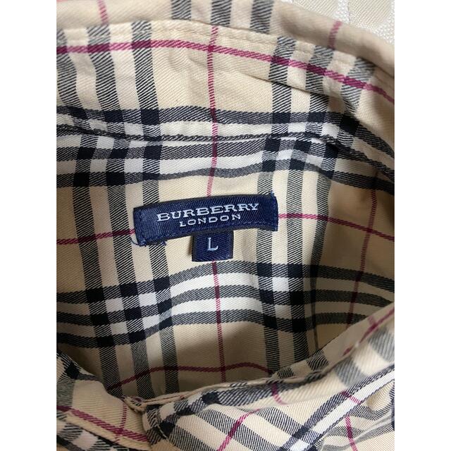 BURBERRY(バーバリー)のバーバリー　半袖シャツ　Lサイズ　スペアボタン有 レディースのトップス(シャツ/ブラウス(半袖/袖なし))の商品写真