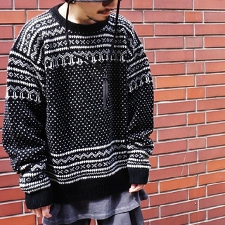 コモリ(COMOLI)のKAPTAIN SUNSHINE Snowy Pattened Sweater(ニット/セーター)