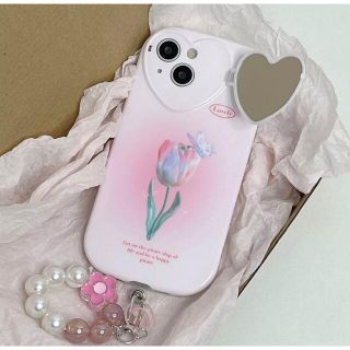 メリージェニー(merry jenny)のheart mirror tulip i phone case(iPhoneケース)