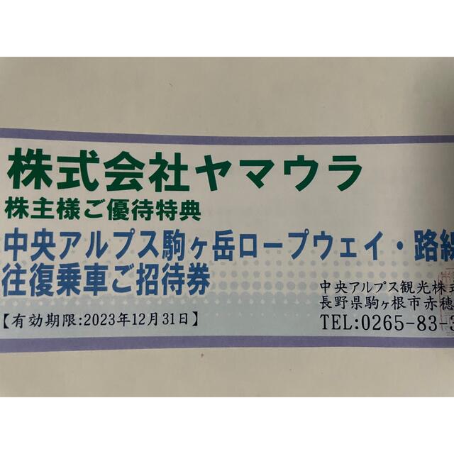 ヤマウラ 株主優待　2枚