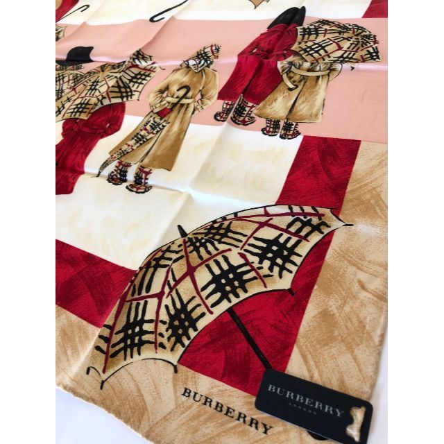 BURBERRY(バーバリー)の新品バーバリー超稀少【レア柄】ビンテージ絹綿混ミニスカーフ膝掛け② レディースのファッション小物(バンダナ/スカーフ)の商品写真