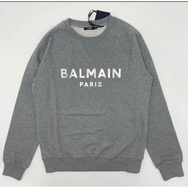 BALMAIN - BALMAIN トレーナー スウェット プルオーバー メンズ グレー