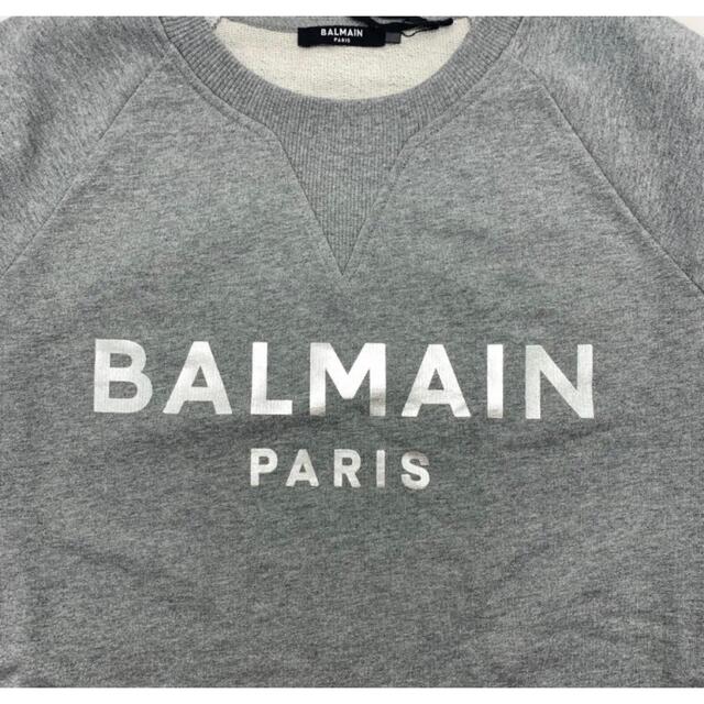 BALMAIN - BALMAIN トレーナー スウェット プルオーバー メンズ グレー