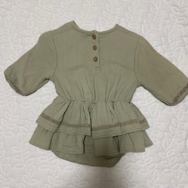 Quincymae クインシーメイ　フリル ロンパース ワンピース キッズ/ベビー/マタニティのベビー服(~85cm)(ロンパース)の商品写真