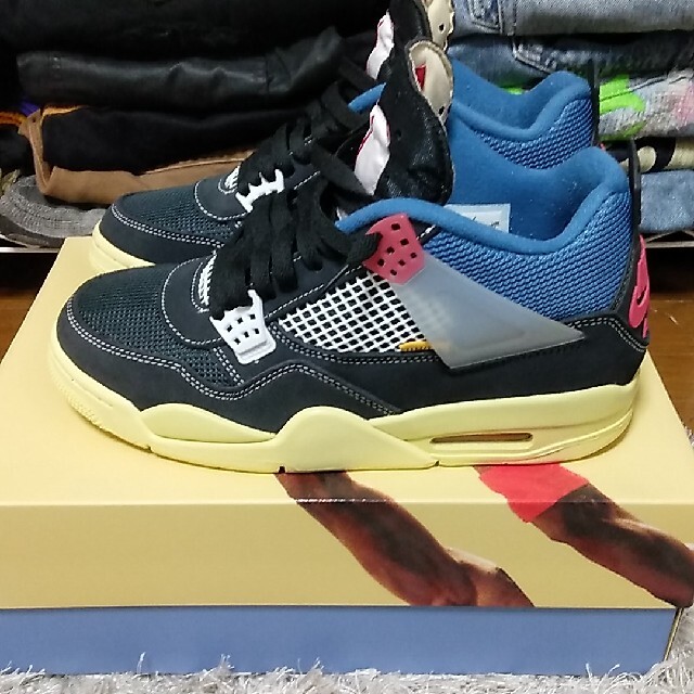 nike UNION AIR JORDAN 4 OFF NOIR 26.5cm