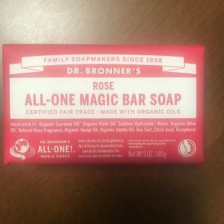 ドクターブロナー(Dr.Bronner)のDr.Bronner's  オールワンマジックバーソープ　　ローズ(ボディソープ/石鹸)