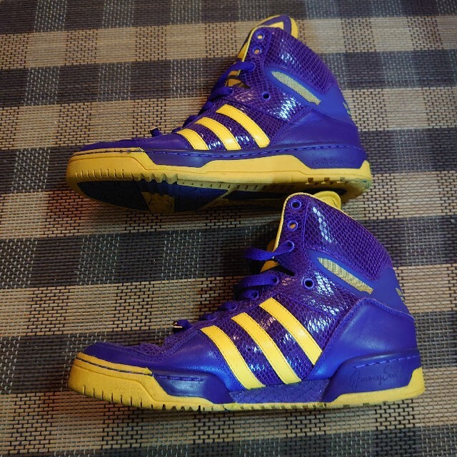 adidas×JEREMY SCOTT レイカーズカラー スニーカー25,5cm 最初の 10360