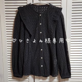 シップス(SHIPS)の試着のみ美品♡SHIPS anyのアイレットレースフリルブラウス(シャツ/ブラウス(長袖/七分))