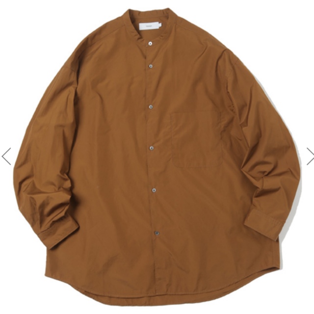 FカラーBROAD OVERSIZED L/S BAND COLLAR SHIRT