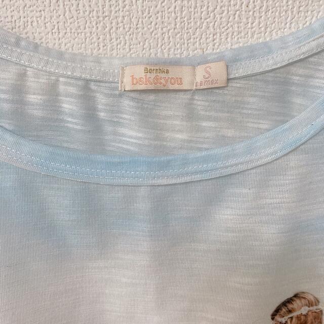 Bershka(ベルシュカ)のBershka 透けプリント ショート丈Tシャツ S レディースのトップス(Tシャツ(半袖/袖なし))の商品写真