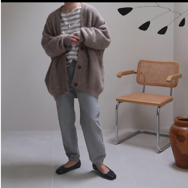 ARGUE(アギュー)のargue KID MOHAIR&ALPACA CARDIGAN/MOCA BE レディースのトップス(カーディガン)の商品写真