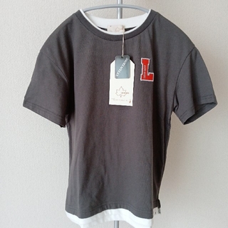 シマムラ(しまむら)の未使用 150 しまむら LOGOS DAYS レイヤード 半袖Tシャツ グレー(Tシャツ/カットソー)