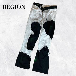 XU・DOG】REGION mable pants ドッキング 再構築 Mの通販｜ラクマ