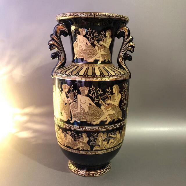 H822、24Kゴールド  ギリシャ花瓶 インテリア/住まい/日用品のインテリア小物(花瓶)の商品写真