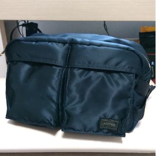 ポーター(PORTER)の《美品》ポータータンカー　ウエストバッグ　622-78302　アイアンブルー(ボディーバッグ)