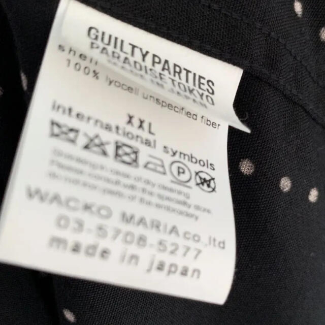 WACKO MARIA(ワコマリア)のワコマリア  ドット　ストライプ　シャツ　黒　XXL メンズのトップス(シャツ)の商品写真