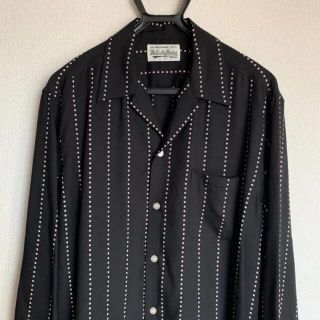 ワコマリア(WACKO MARIA)のワコマリア  ドット　ストライプ　シャツ　黒　XXL(シャツ)