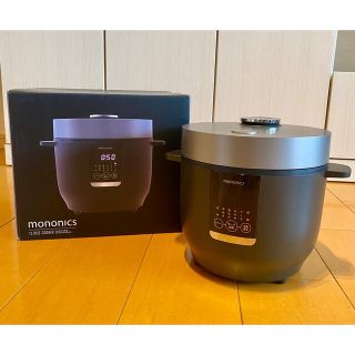 【新品】mononics 4合炊き炊飯器 MN-RC12-BK(炊飯器)