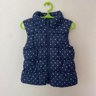 ベビーギャップ(babyGAP)のbaby GAP  ベビーギャップ　ダウンベスト　ドット　ピンク　防寒　秋冬(ジャケット/コート)