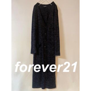 フォーエバートゥエンティーワン(FOREVER 21)のS forever21 ニットロングカーディガン ロングワンピース ニットコート(カーディガン)